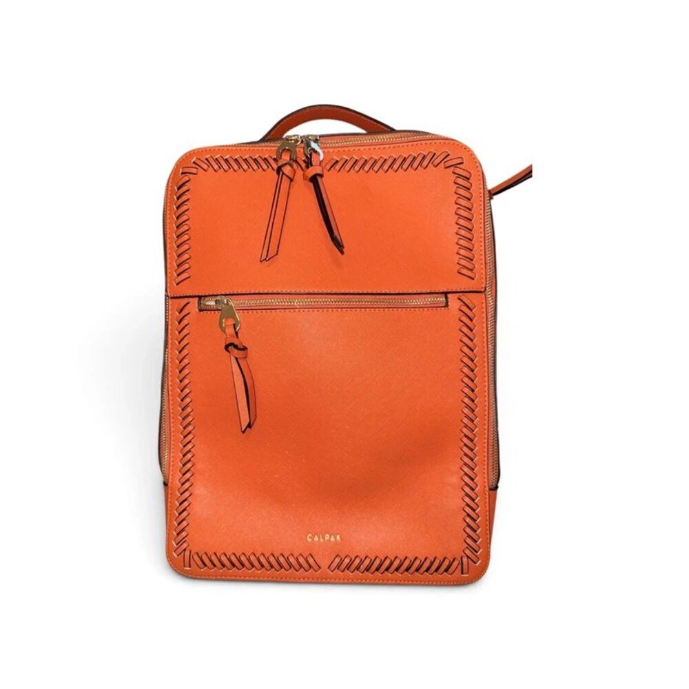 Calpak Orange Backpack Laptop bag. Read Description No Straps